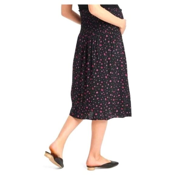 The Nines By Hatch Smoked Maternity Black Floral Skirt - Medium - Picture 2 of 11